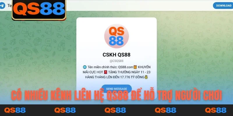 Có nhiều kênh liên hệ QS88 để hỗ trợ người chơi