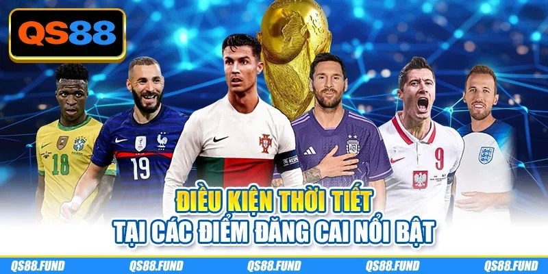Điều kiện thời tiết tại các điểm đăng cai nổi bật